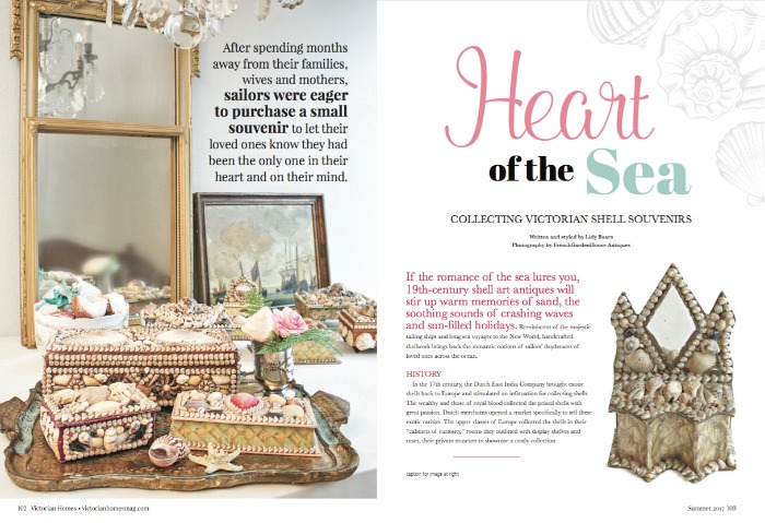 FRENCHGARDENHOUSE Article Shell Art Victorian Homes Magazine