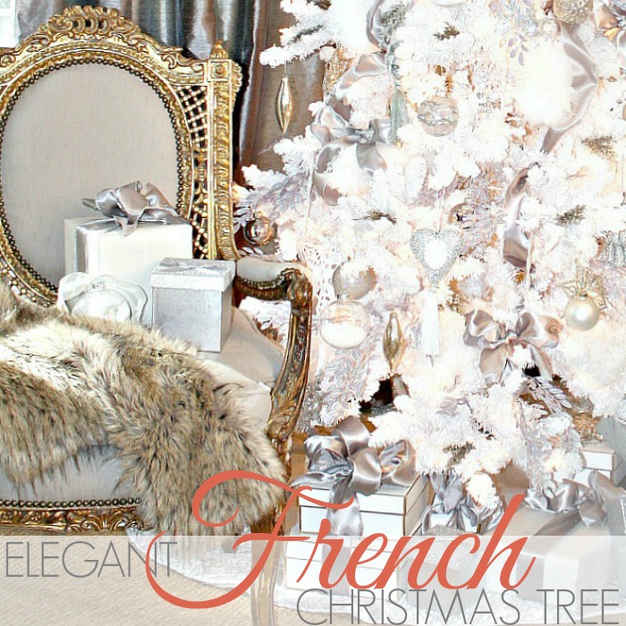 AN ELEGANT FRENCH WHITE CHRISTMAS TREE