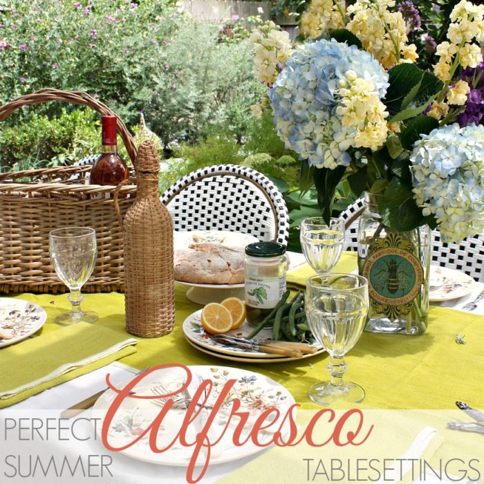 PERFECT SUMMER ALFRESCO TABLESETTINGS