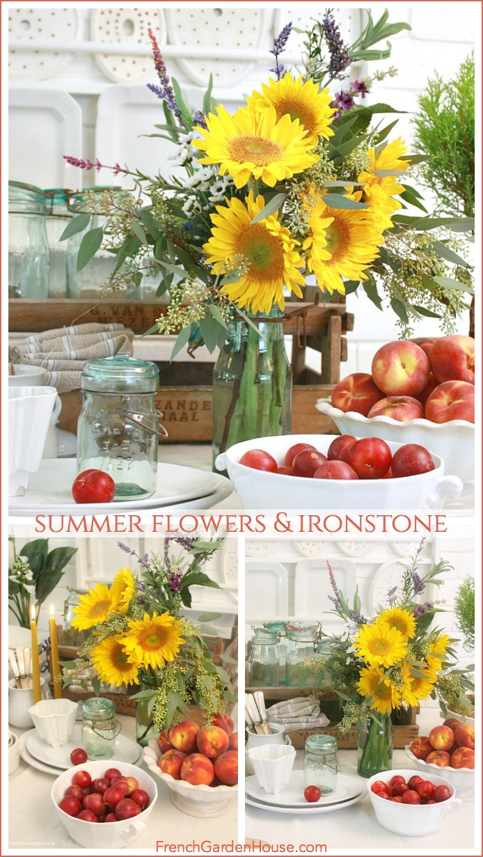 summer flowers and ironstone