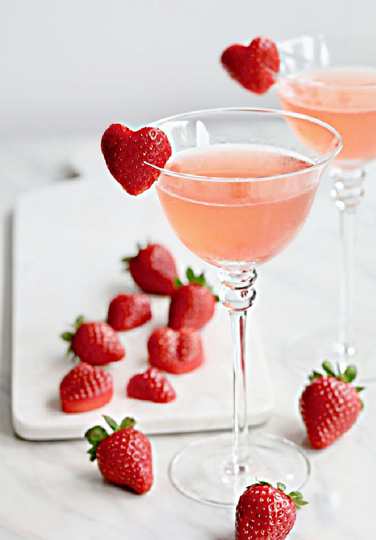 Romantic Strawberry Smash Cocktail