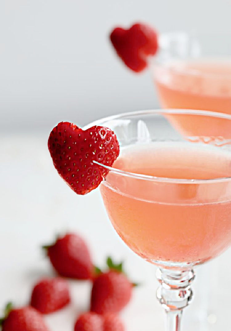 Romantic Strawberry Smash Cocktail