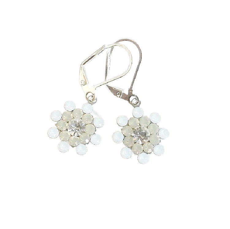 White opal earrings