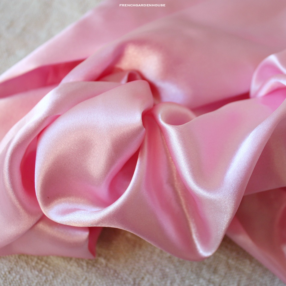 pink satin chandelier cord cover