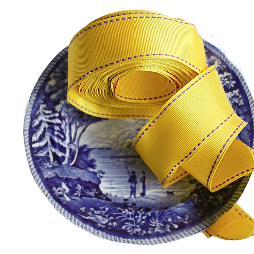 Yellow Gold Grosgrain Ribbon, yellow ribbon by the yard and roll