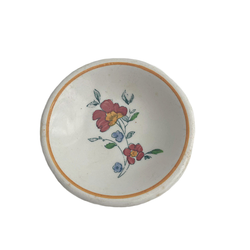 Antique English Floral Ironstone Butter Pat