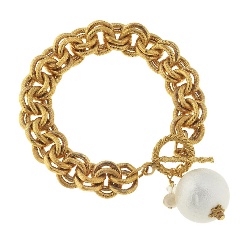 Susan Shaw Southern Designer Bracelet with pearl