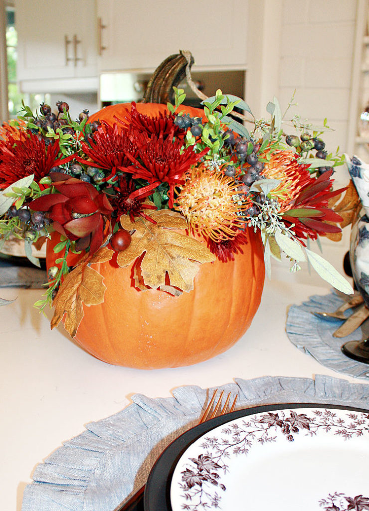 pumpkin flower arrangement