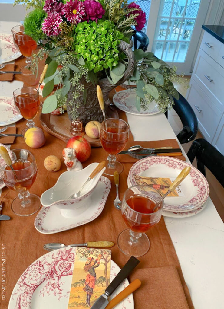 Set a beautiful French Country table for fall