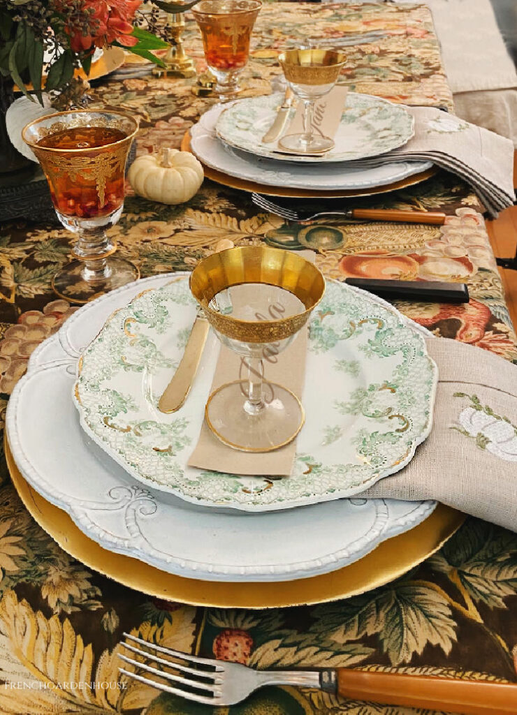 Autumn book club table setting