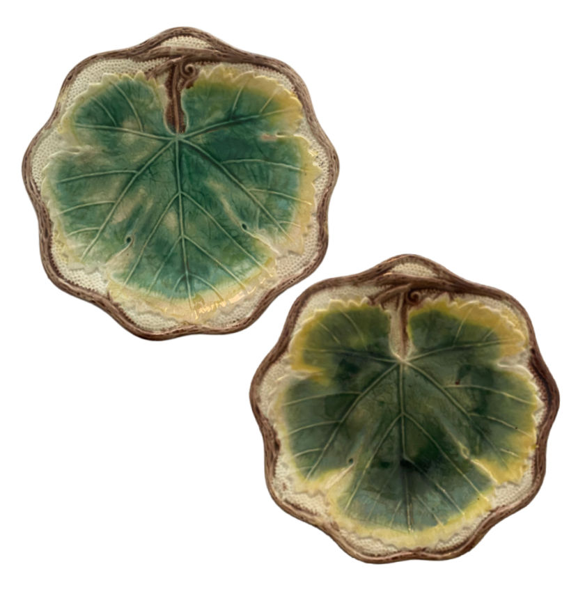 Shop antique French majolica plates