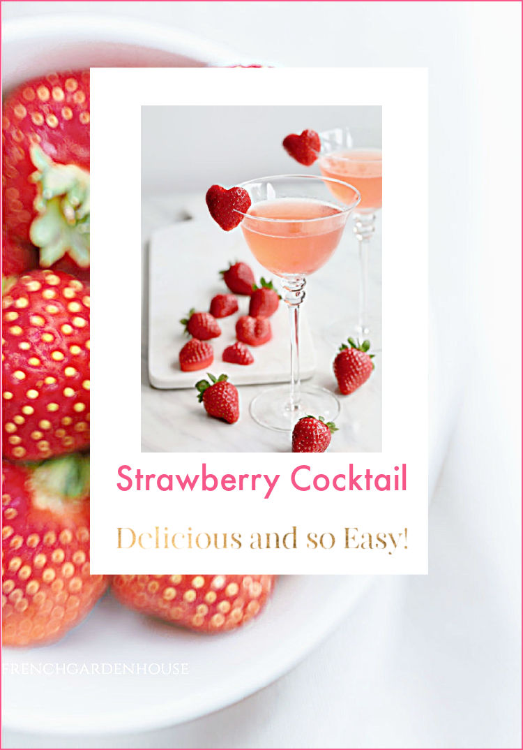 romantic strawberry smash cocktail