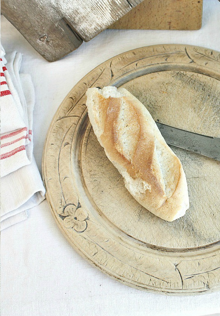 antique sycamore bread board with fern design