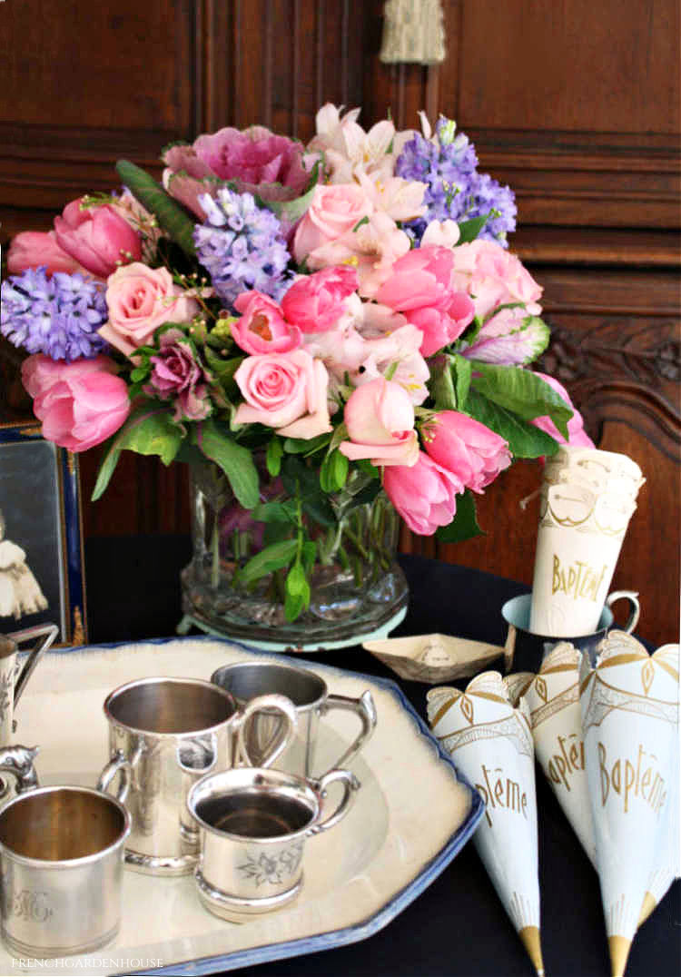 Baby Baptism Flower Arrangement