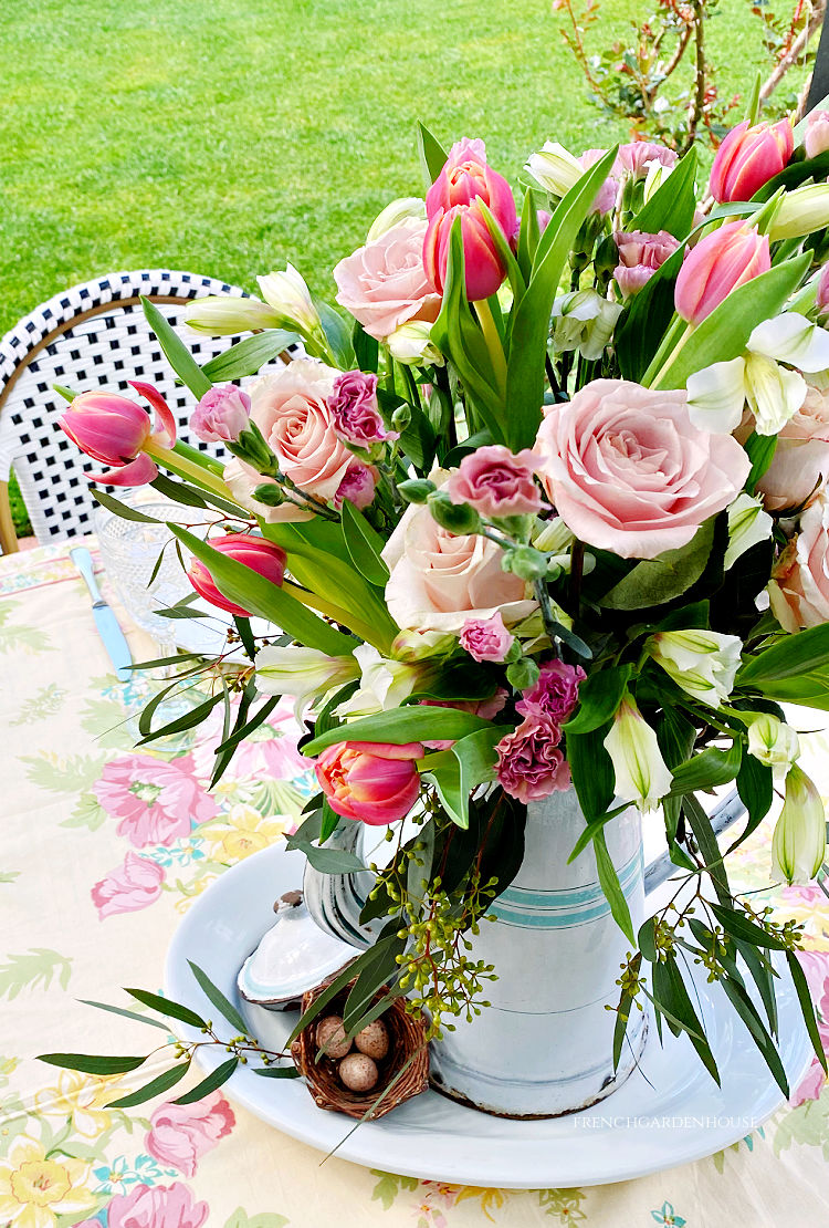 Spring abundant French Country Flower arrangement