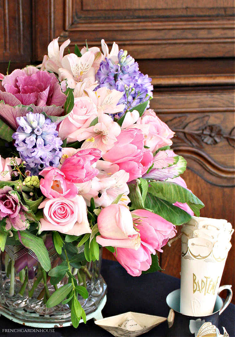 Baby Baptism Flower Arrangement