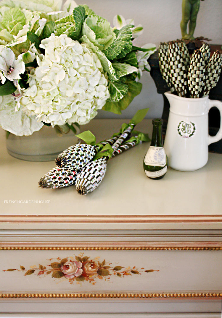 Green hydrangea flowers