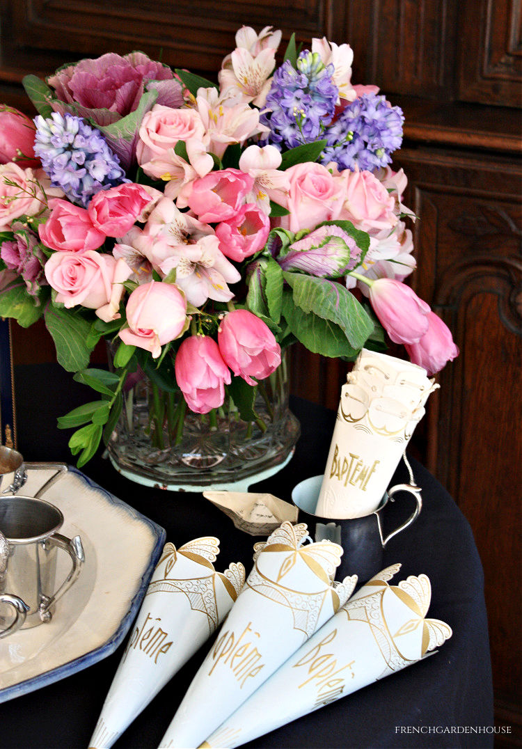 Baby Baptism Flower Arrangement