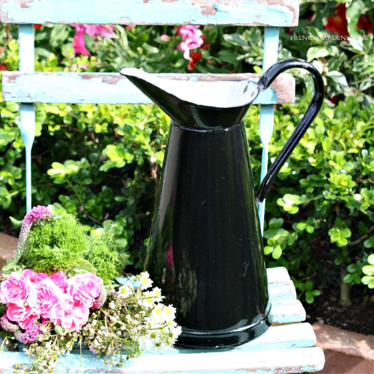 black enamel body pitcher