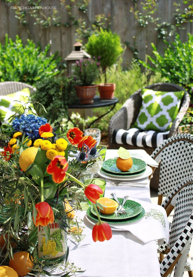 Orangerie Inspired Flower Arrangement