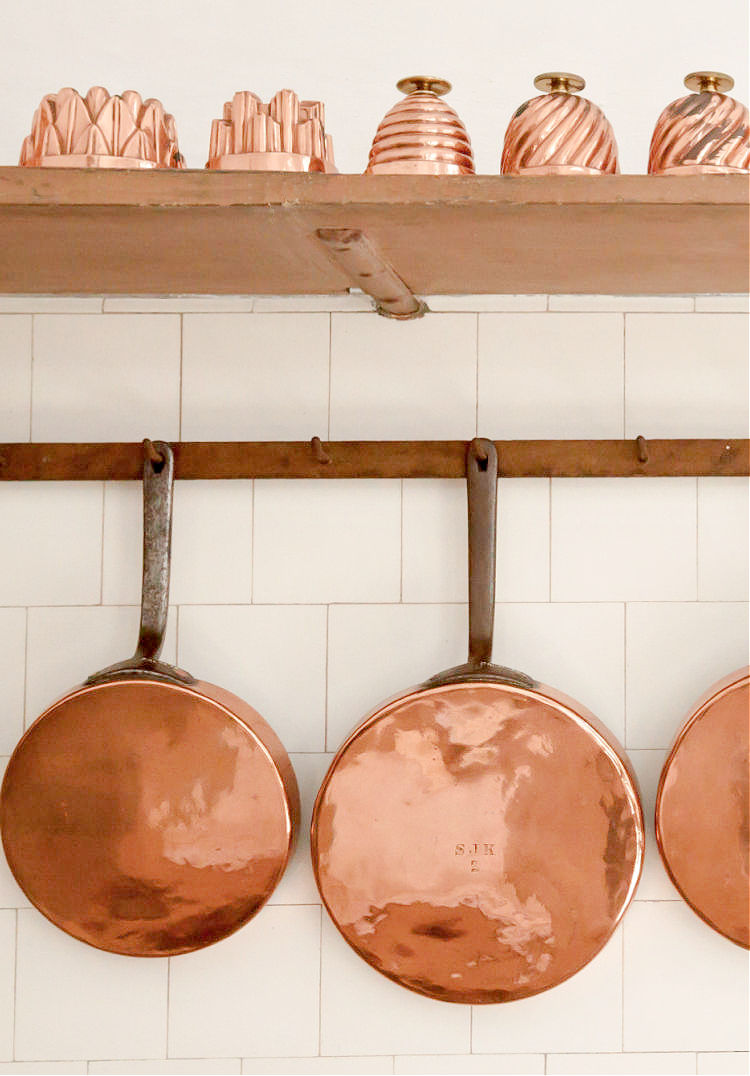 French copper pots