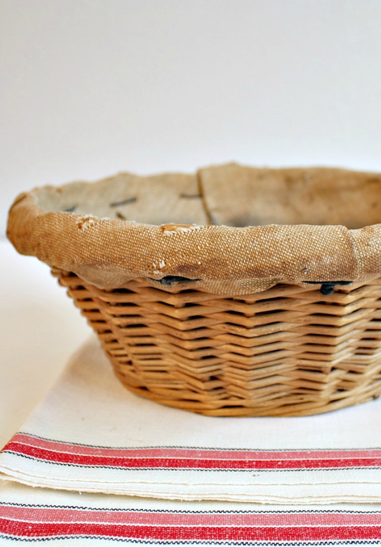 aAntique french bread basket