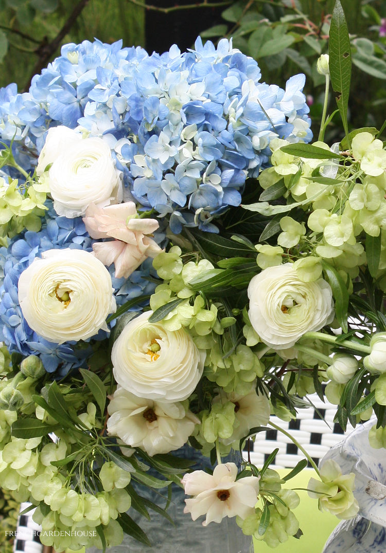 Blue and white flowers for Mom