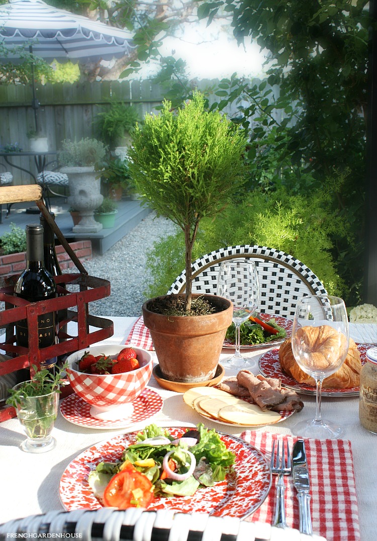 french country outdoor table