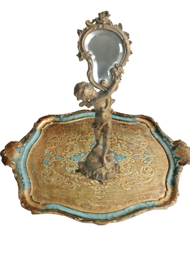 florentine tray Hollywood Regency