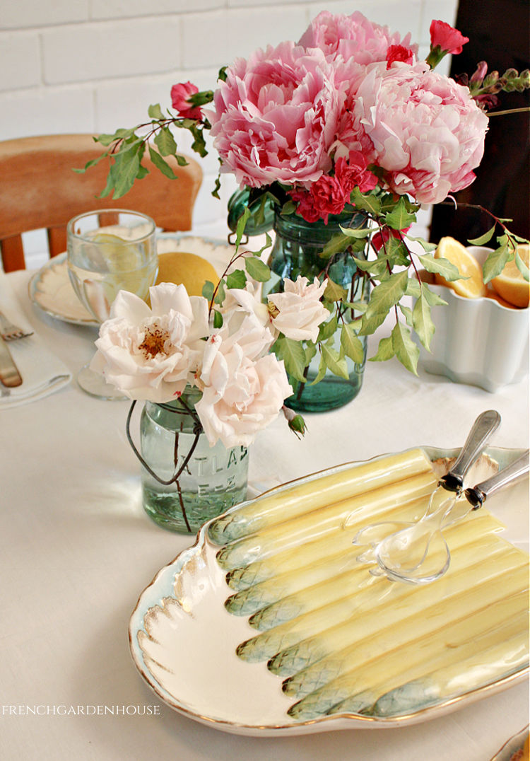 Summer Flowers in Antique French Jars