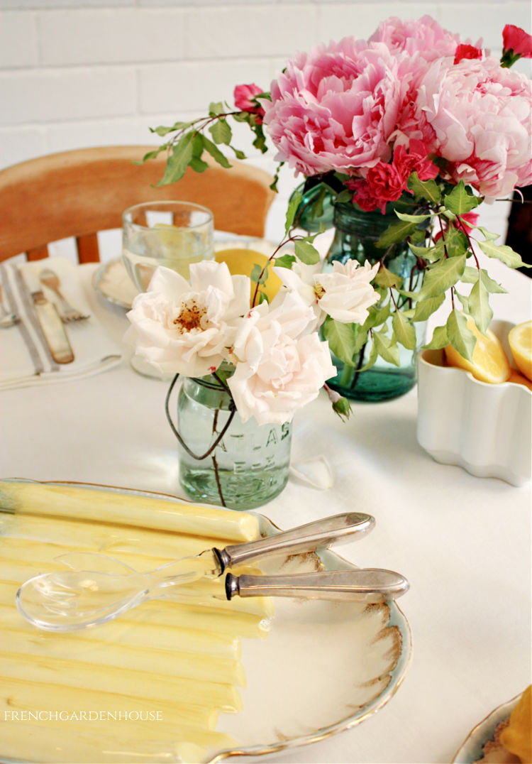 Summer Flowers in Antique French Jars