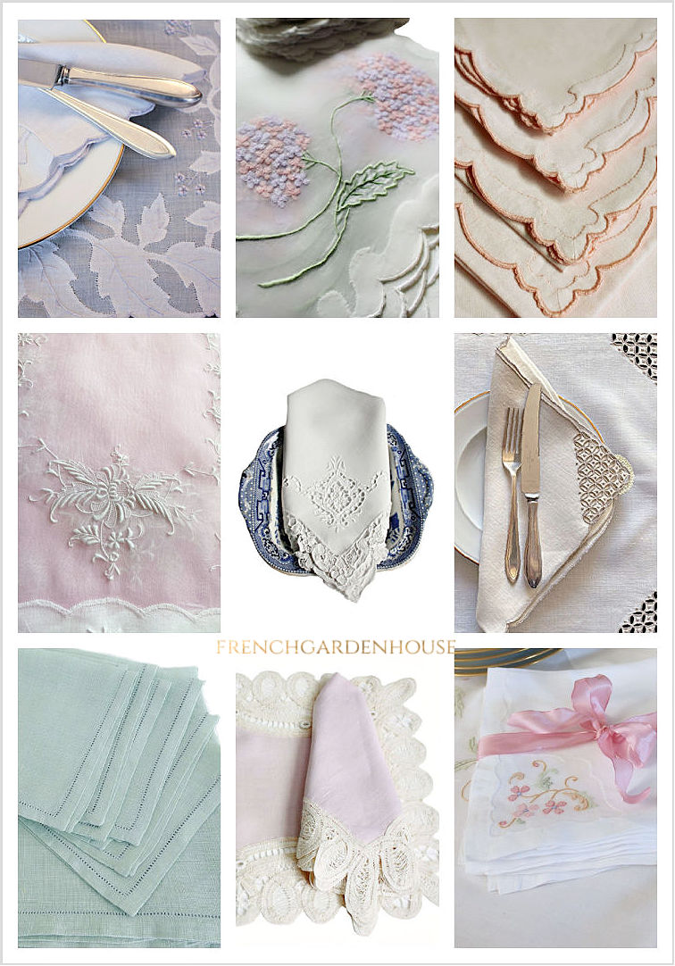 antique table linens