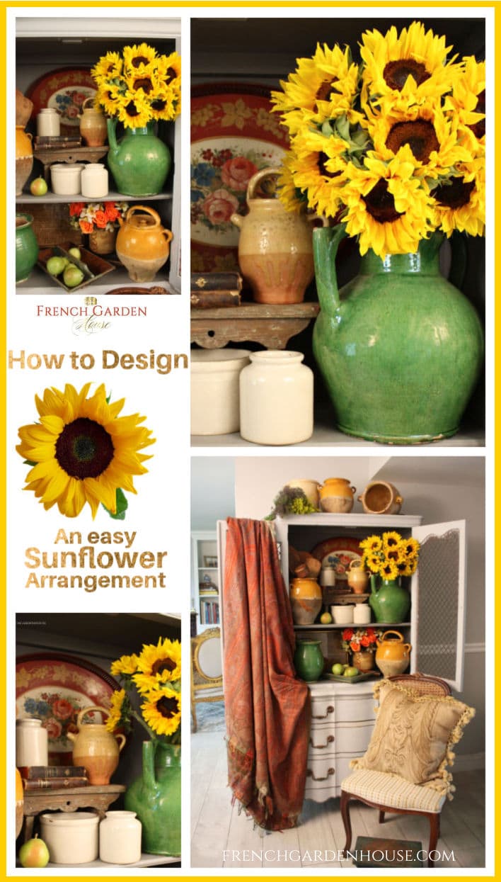 Design an easy sunflower arrangment