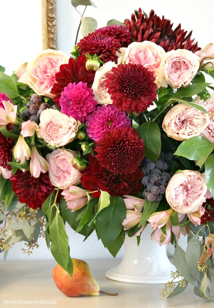 Floral Arrangement in Autumn's Stunning Color Palette