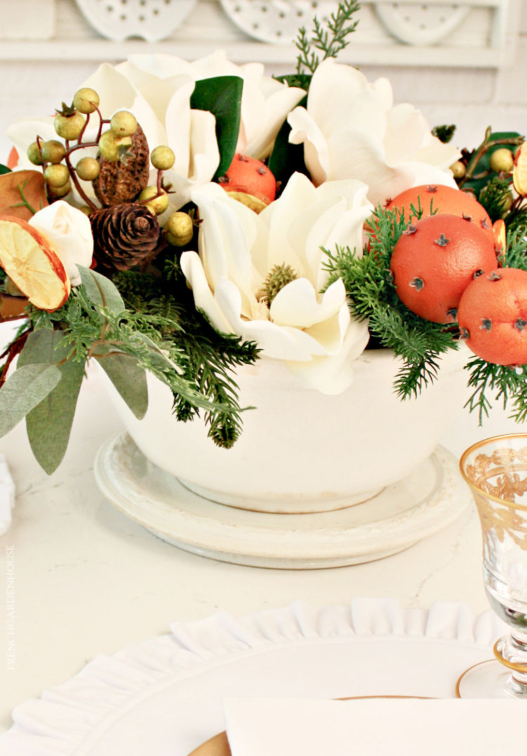 Provence Orange and Magnolia Centerpiece Tutorial