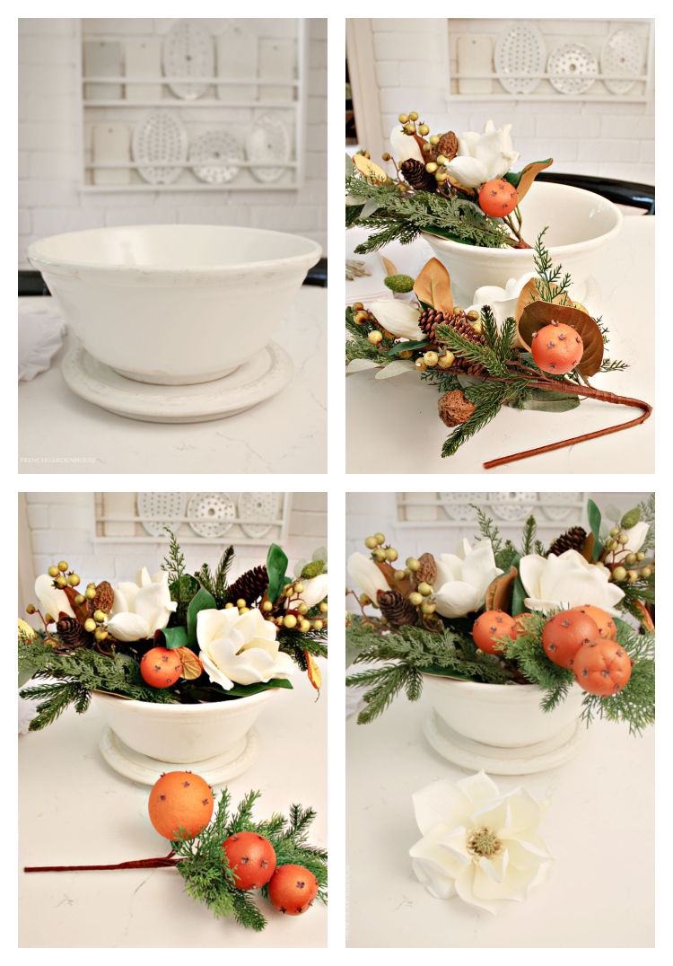 Provence Orange and Magnolia Centerpiece Tutorial