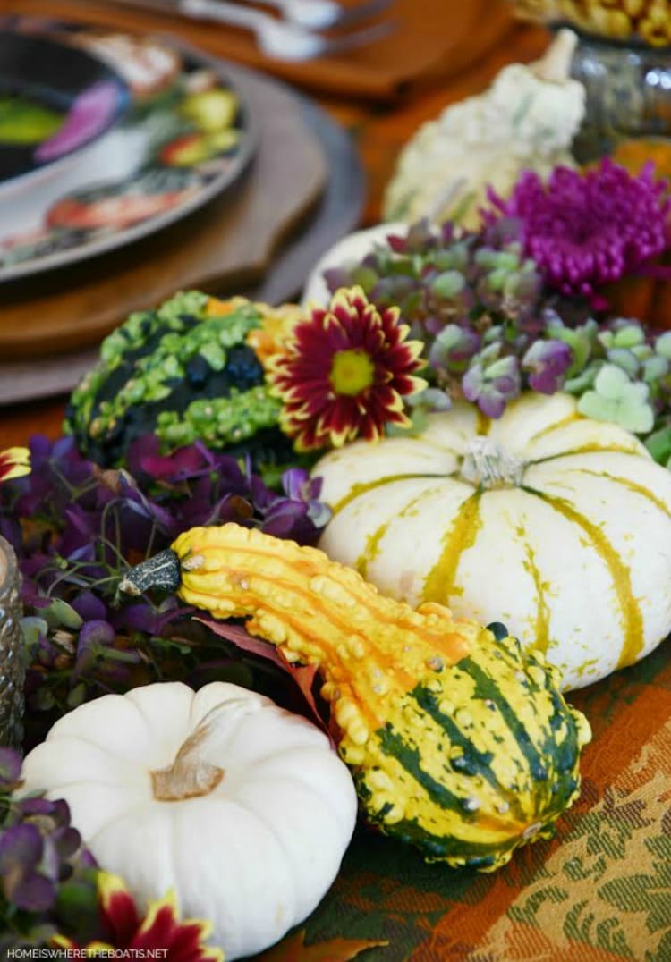 fall floral garland centerpiece