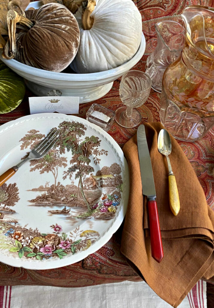 antique transfer plates for Thanksgiving