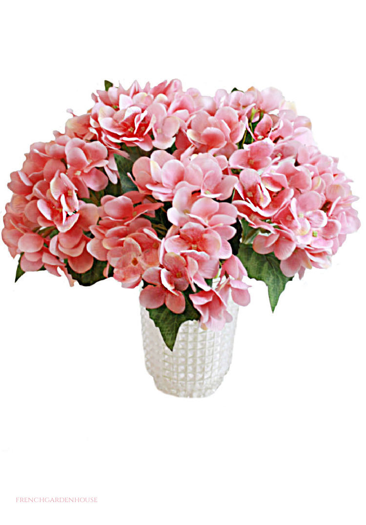 the best pink faux hydrangeas