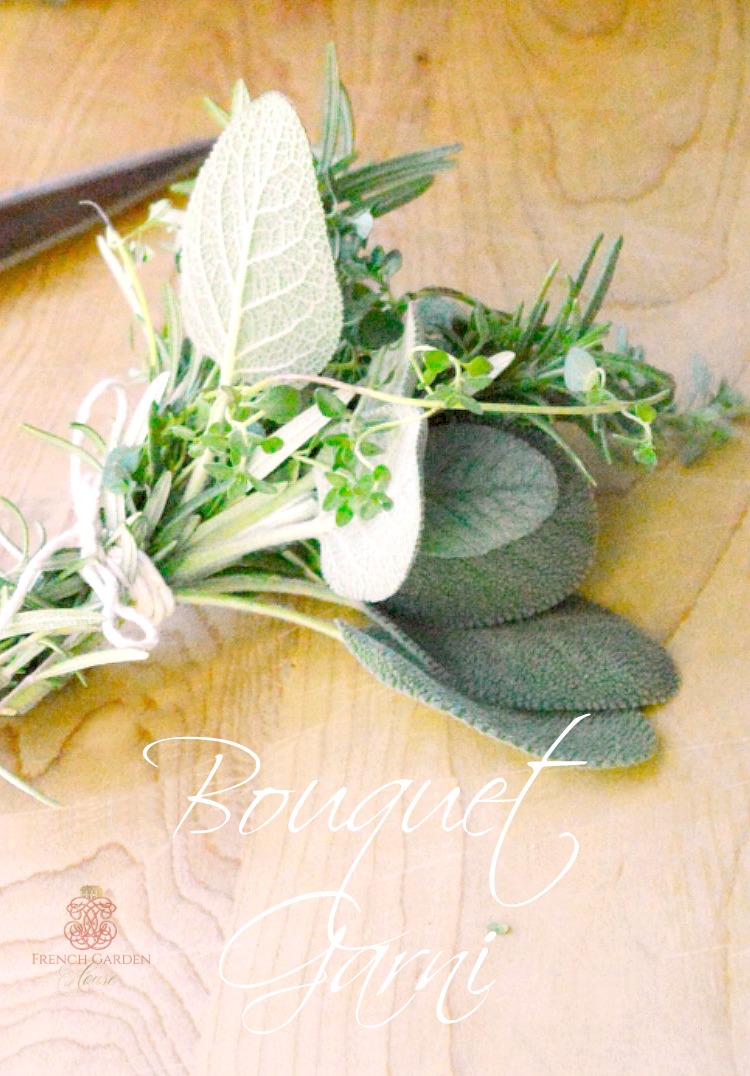 A French woman cooks with bouquet garni