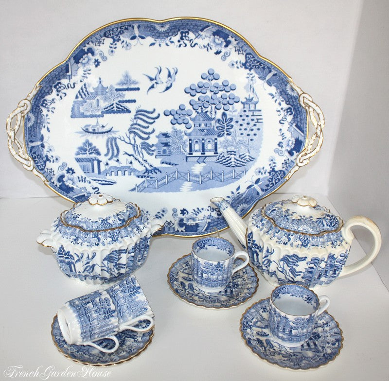 blue willow spode